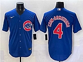 Men's Chicago Cubs #4 Pete Crow-Armstrong Royal Cool Base Stitched Jersey,baseball caps,new era cap wholesale,wholesale hats